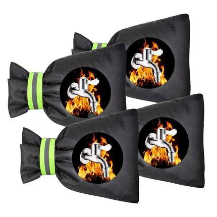 4X Outdoor Tap Frost Protector Cover, Reflection Thermal Insulation Jacket for Outside Faucets