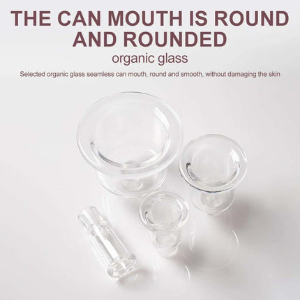 4PCS Facial Cupping Set Glass Face Massage Skincare Tool
