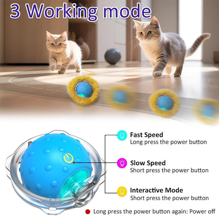 Smart Cat Toys Interactive Chirping Hide and Seek Cat Catching Game Ball