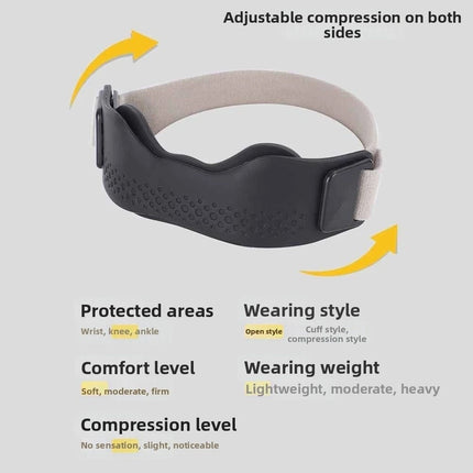 1 Pair Elastic Knee Support Straps – Silicone Patella Tendon Band for Sports