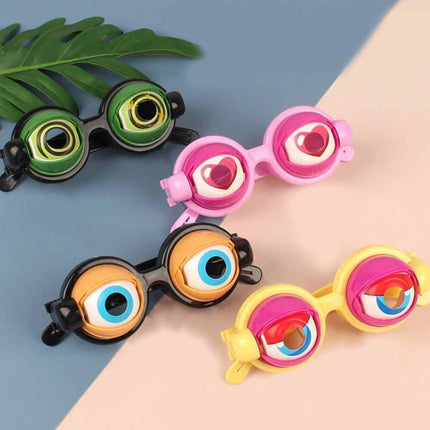 Toy Pranks Adult Kids Funny Glasses Crazy Eyes Props Party Eyewear Crazy Blink