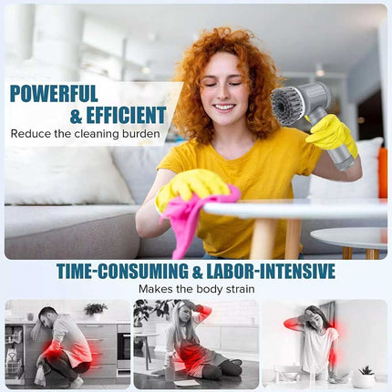Electric Spin Scrubber Powerful Turbo Scrub Cleaning Brush Cordless Rechargeable