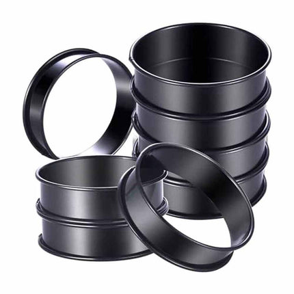 8Pack Crumpet Rings NONSTICK English Muffin Rings 4 Inch - Stainless Steel