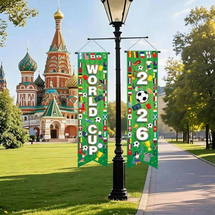 Football Party Door Banner, 2026 World Cup Themed Curtain Decoration