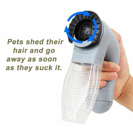 Electric Pet Dog Cat Hair Remover Cleaner Grooming Brush Comb Vacuum Trimmer