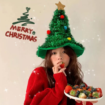 Christmas Tree Hat Festive Xmas Headwear for Party Costumes & New Year Decor