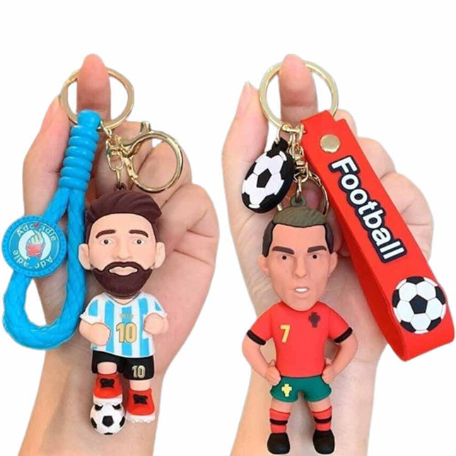 2 Pack Football Figure Keychains - Sports Fan Gift Set