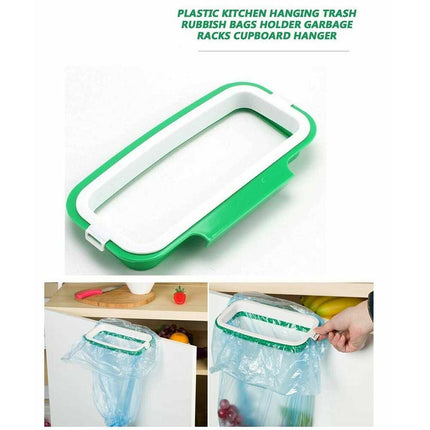 2Pack Hanging Kitchen Trash Garbage Carrier Storage Bag Sack Hanger Holder