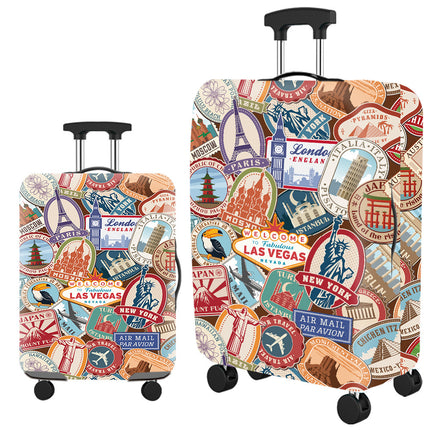 Colorful Elastic Luggage Protective Cover Fit 25-28 Inch Travel Trolley Suitcase