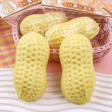Single Peanut Shaped Silicone Squeeze Toy, Portable Stress Relief Tactile Fidget Toy