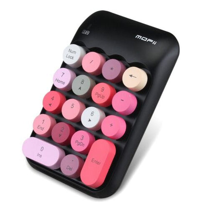18 Keys Portable Wireless Numeric Keypad, Retro Round Keycap Number Pad