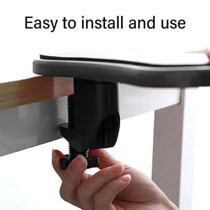 180° Rotating Leather Mouse Wrist Rest Pad, Anti-Fatigue Desk Arm Support