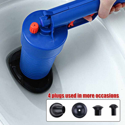 Drain Cleaner High Pressure Compressed Blaster Pump Manual Plunger Sink Pipe