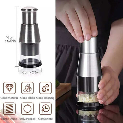 Pressed Garlic Onion Chopper 304 Stainless Steel Hand Food Chopper Kitchen Tools
