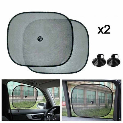 2Pcs Car Sun Shade Mesh, UV Protection for Front & Rear Windows