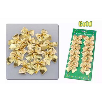 36X Christmas Tree Bow Ornament Gift Decorations XMAS Party Dinner Table Decor
