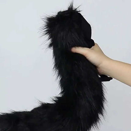 Furry Cat Fox Mask Christmas Party Cat Fox Cosplay Costume Mask Tail Paws Set