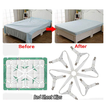 12Clamp Bed Mattress Sheet Clips Holders Fasteners Grippers Straps Suspender Fitted