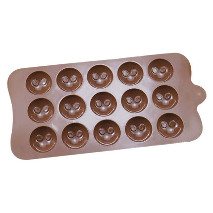 2Pcs Silicone Smiley Face Moulds for Chocolate Cake Ice Tray Jelly Candy Cookie Baking