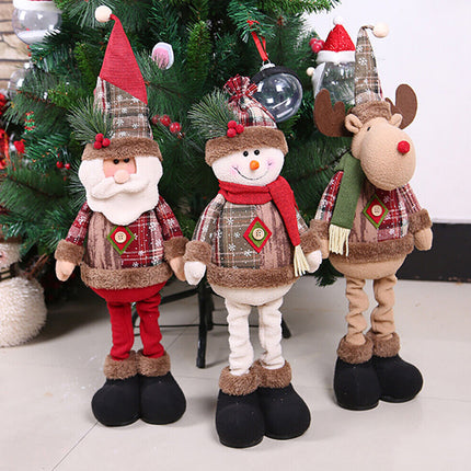 50cm Christmas Doll Santa Claus Snowman Elk Table Ornament Hanging Xmas Party