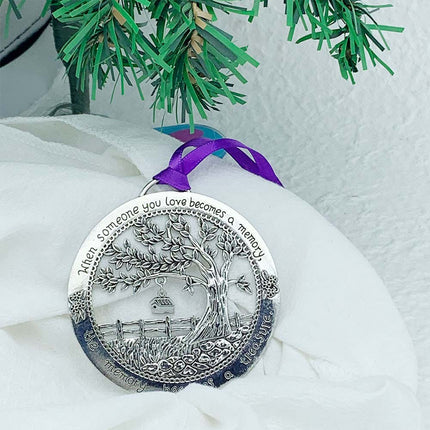 Metal Hanging Plaque Sign, Memory Wall Tree Keepsake Ornament Home Decoration