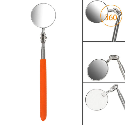 Extending 44CM Inspection 5CM Mirror Telescopic Swivel Car Mechanic Folding Tool 360 DIY