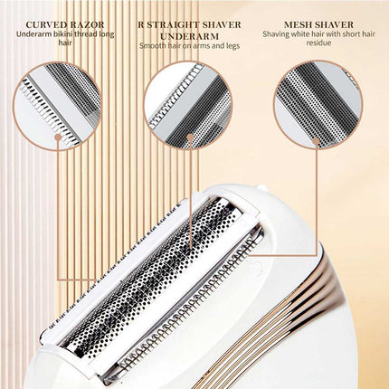3 in 1 Rechargeable Painless Wet&Dry Lady Body Shaver Mini Women Electric Razor