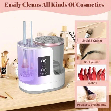 Multi-Function Makeup Brush Cleaner & Dryer – One Device, Complete Care