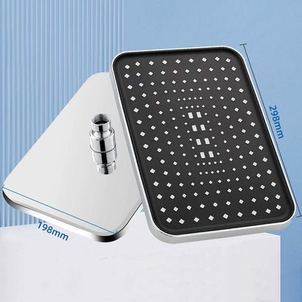 12 Inch High Pressure Rain Shower Head, Top Spray, Larger Flow, Supercharged Experience