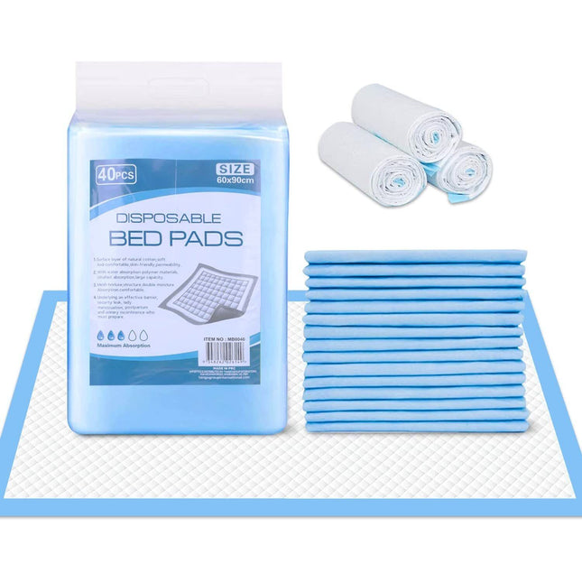 40PK Economy Pads Adult Incontinence Disposable Bed Pee Underpads 60 x 90cm OZ