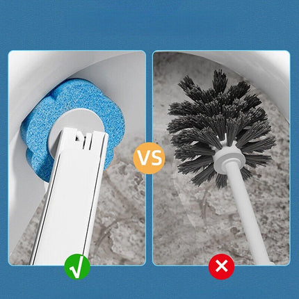 12PCS Disposable Toilet Brush Set - All-in-One Toilet Bowl Cleaning System with Refills