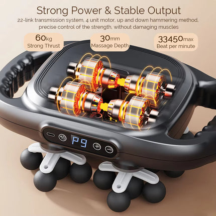 22-Head Fascia Gun High-Frequency Vibration Body Massage Gun Muscle Massager AU