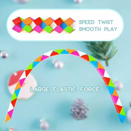 Magic Snake, 36 Blocks Snake Puzzle, Twisty Magic Ruler, Brain Teaser Toy