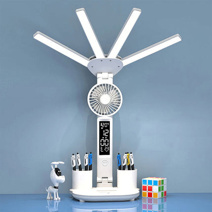 4 IN 1 LED Desk Lamp with Fan Dimmable Reading Lamp Reading Table Night Light
