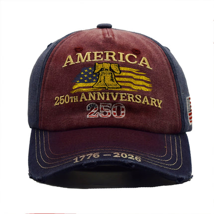 1776-2026 American 250th Anniversary Embroidered Baseball Cap - Gift for Dad