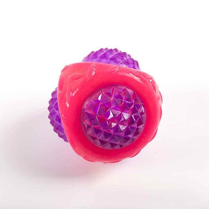 Glow In Dark Dog Squeaky Balls Durable Interactive Play Toys