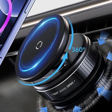 Electric Vacuum Magnetic Suction Cup 360° Rotation Car Phone Holder Stand Mount