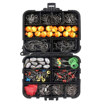 263pcs Fishing Accessories Set with Tackle Box Including Plier Jig Hooks