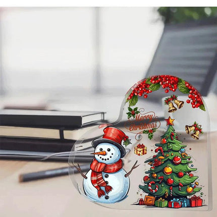 Christmas Ornament Heart Shaped Acrylic Gift Ornaments Furniture for display