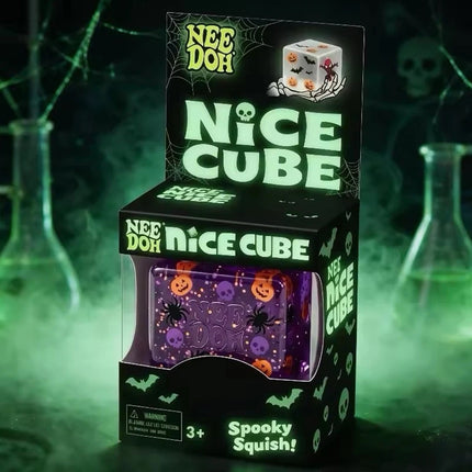 Halloween Cube Squishy Fidget Toy, Spooky Stress Relief Sensory Cube for Kids & Adults