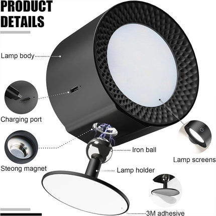 Rechargeable RGB LED Wall Sconce Lights, Magnetic Wall Mounted Night Lamp with Remote Control