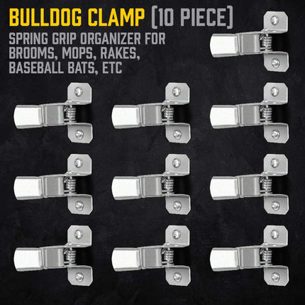 10PCS Heavy Duty Terry Clips Spring Snap Clamps Open & Closed Wall Mount Storage Organizer Clips