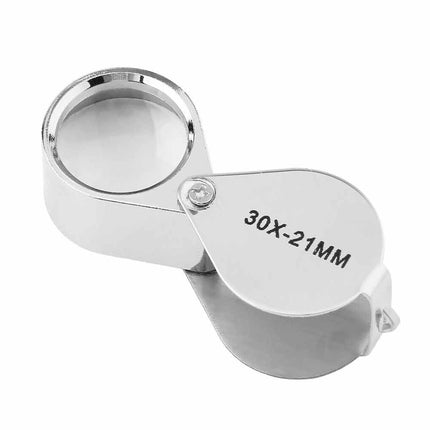 10X/20X/30X Amplify Jewelers Loupe Magnifier Jewelry PocketLoop Magnifying Glass