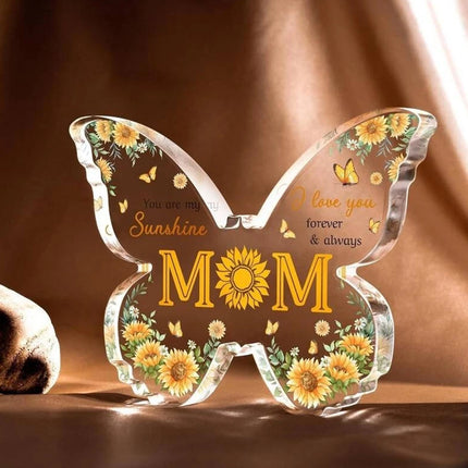 Mum Butterfly-Shaped Acrylic Plaque - Perfect Gift for Mum on Christmas, Mother's Day & Special Occasions