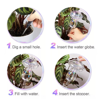 4 Pcs Plant Waterer Self Watering Spikes Plant Watering Globes Flower Spikes