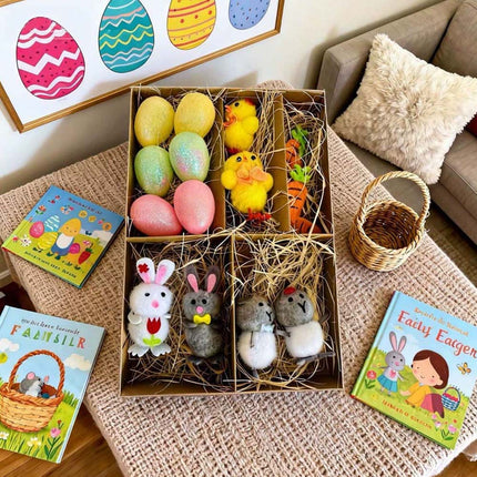 Easter Decorations Set Carrot Egg Bunny Chick Plastic Felt Party Supplies