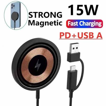 15W Wireless Fast Charger For Apple Mag Safe iPhone 15 14 13 12 Mini Pro Max