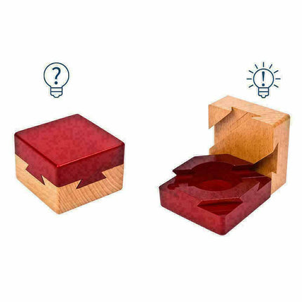 Secret Puzzle Box Brain Teaser Games Wooden Gift Hidden Favo