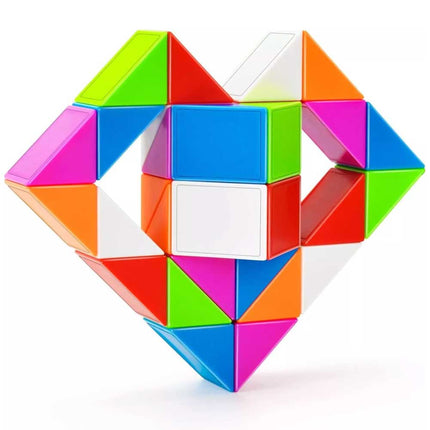 Magic Snake, 36 Blocks Snake Puzzle, Twisty Magic Ruler, Brain Teaser Toy