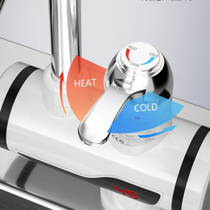360° Rotating Electric Instant Hot Water Faucet Tap, LED Display Kitchen Water Heater